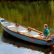Man fishing on boat in Leitrim